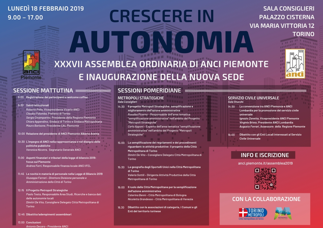 Immagine Programma assemblea ANCI Piemonte