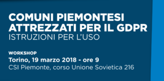 Comuni Piemontesi attrezzati per il GDPR