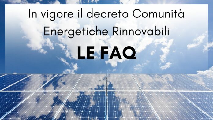 Decreto Comunità Energetiche Rinnovabili